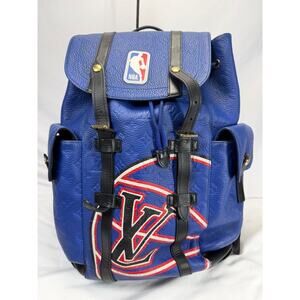 Louis Vuitton x NBA Blue Taurillon Christopher MM SPB-MS 353377